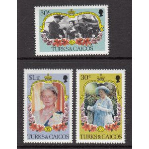 Turks and Caicos 676-678 Queen Mother MNH VF