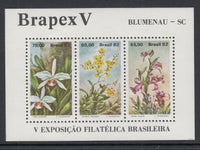 Brazil 1792 Flowers Souvenir Sheet MNH VF