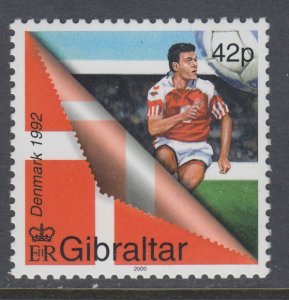 Gibraltar 834 Soccer MNH VF