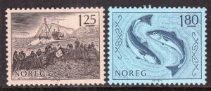 Norway 702-703 Fish MNH VF