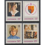 Ascension 313-316 Princess Diana MNH VF