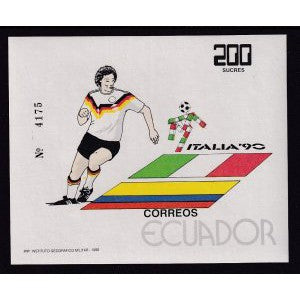 Ecuador 1237 Soccer Souvenir Sheet MNH VF