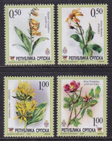 Bosnia and Herzegovina Serbian Admin 240a-240d Flowers Singles MNH VF