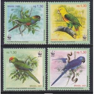 Brazil 2799a-2799d Birds Singles MNH VF