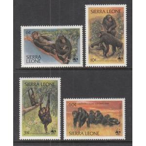 Sierra Leone 586-589 Chimpanzees MNH VF