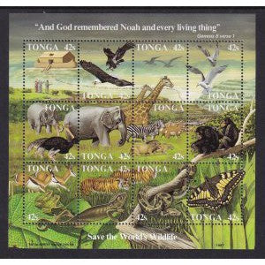 Tonga 650 Animals Souvenir Sheet MNH VF