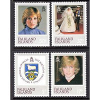 Falkland Islands 348-351 Princess Diana MNH VF