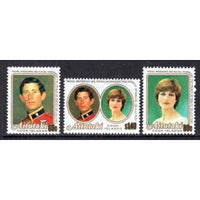 Aitutaki 247-249 Royal Wedding MNH VF