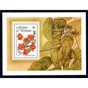 Antigua 759 Flowers Souvenir Sheet MNH VF