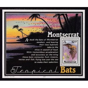 Montserrat 671 Bats Souvenir Sheet MNH VF