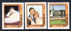 Dominica 773-775 Princess Diana MNH VF