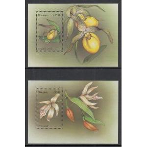 Ghana 2042-2043 Flowers Souvenir Sheets MNH VF
