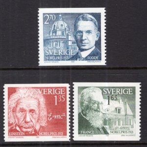 Sweden 1387-1389 Nobel Prize MNH VF