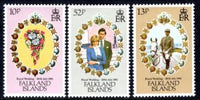 Falkland Islands 324-326 Royal Wedding MNH VF