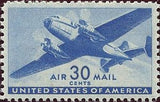 United States of America 1941 Twin-motored Transport Plane-United States of America-StampPhenom