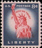 United States of America 1954 Statue of Liberty (1875), Liberty Island, New York City-United States of America-StampPhenom