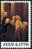 United States of America 1976 Declaration of Independence, detail from painting by John Tr-United States of America-StampPhenom