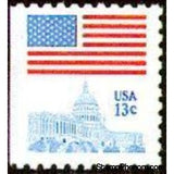 United States of America 1977 Flag and Capitol-United States of America-StampPhenom