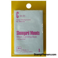 50x31mm Showgard Mounts - Pre-cut Singles (Clear)-Mounts & Cutters-Showgard-StampPhenom