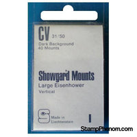 31x50mm Showgard Mounts - Pre-cut Singles (Black)-Mounts & Cutters-Showgard-StampPhenom
