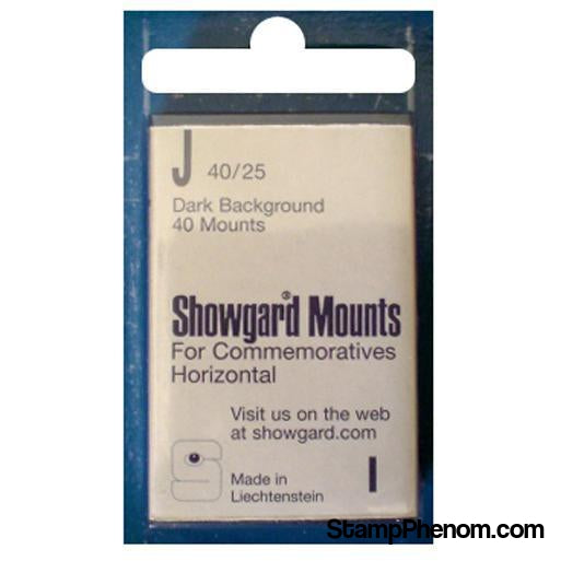 40x25mm Showgard Mounts - Pre-cut Singles (Black)-Mounts & Cutters-Showgard-StampPhenom