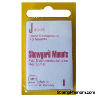 40x25mm Showgard Mounts - Pre-cut Singles (Clear)-Mounts & Cutters-Showgard-StampPhenom
