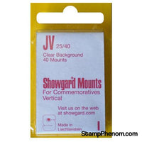 25x40mm Showgard Mounts - Pre-cut Singles (Clear)-Mounts & Cutters-Showgard-StampPhenom