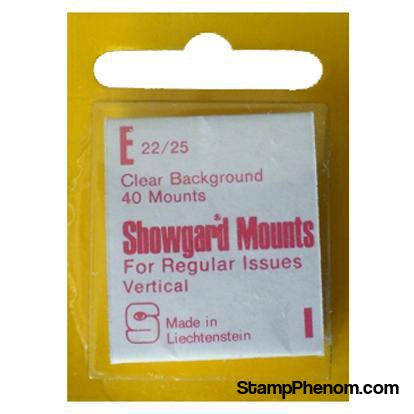 22x25mm Showgard Mounts - Pre-cut Singles (Clear)-Mounts & Cutters-Showgard-StampPhenom
