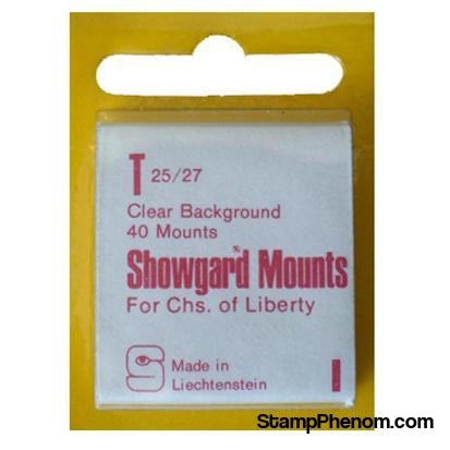 25x27mm Showgard Mounts - Pre-cut Singles (Clear)-Mounts & Cutters-Showgard-StampPhenom