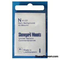 41x27mm Showgard Mounts - Pre-cut Singles (Black)-Mounts & Cutters-Showgard-StampPhenom