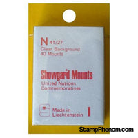 41x27mm Showgard Mounts - Pre-cut Singles (Clear)-Mounts & Cutters-Showgard-StampPhenom