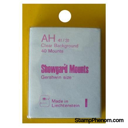 41x31mm Showgard Mounts - Pre-cut Singles (Clear)-Mounts & Cutters-Showgard-StampPhenom