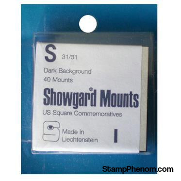 31x31mm Showgard Mounts - Pre-cut Singles (Black)-Mounts & Cutters-Showgard-StampPhenom