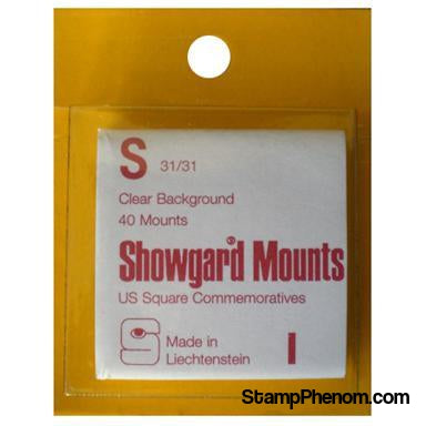 31x31mm Showgard Mounts - Pre-cut Singles (Clear)-Mounts & Cutters-Showgard-StampPhenom