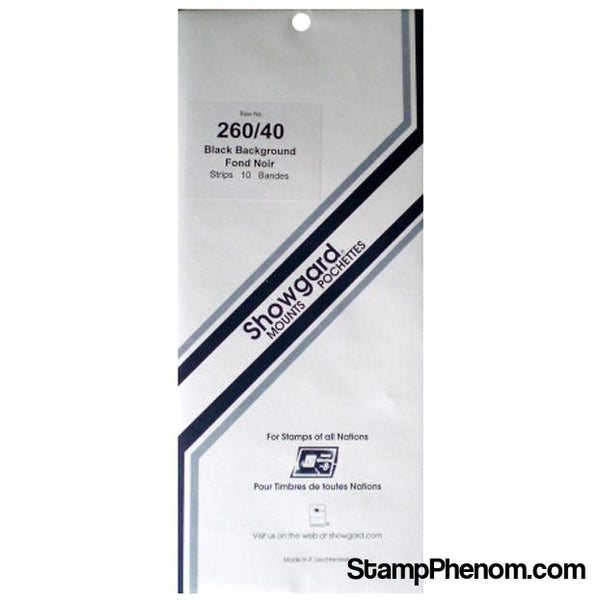260x40 Showgard Blocks, Strips and Souvenir Sheets (Black)-Mounts & Cutters-Showgard-StampPhenom