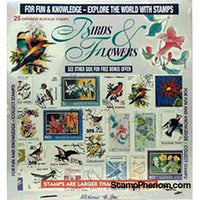 Birds & Flowers - 25 Stamps-Stamp Packets-HE Harris & Co-StampPhenom