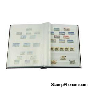 Hard Cover Stockbook with 64 White Pages (Black )-Stockbooks-Lighthouse-StampPhenom