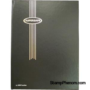 Supersafe Stockbook - 16 White Pages (Black)-Stockbooks-Supersafe-StampPhenom