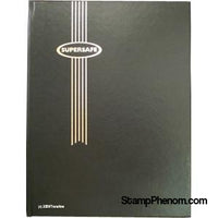 Supersafe Stockbook - 32 White Pages (Black)-Stockbooks-Supersafe-StampPhenom