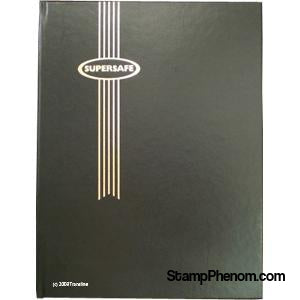 Supersafe Stockbook - 64 White Pages (Black)-Stockbooks-Supersafe-StampPhenom
