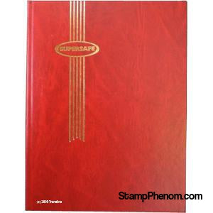Supersafe Stockbook - 32 Black Pages (Red)-Stockbooks-Supersafe-StampPhenom
