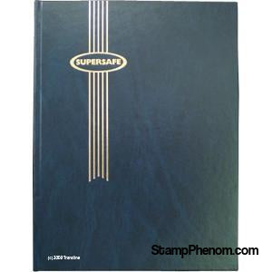 Supersafe Stockbook - 64 Black Pages (Blue Padded Cover)-Stockbooks-Supersafe-StampPhenom