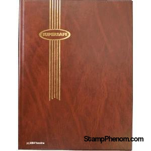 Supersafe Stockbook - 64 Black Pages (Brown Padded Cover)-Stockbooks-Supersafe-StampPhenom