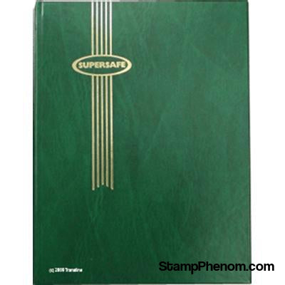 Supersafe Stockbook - 64 Black Pages (Green Padded Cover)-Stockbooks-Supersafe-StampPhenom