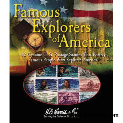 Famous Explorers of America-Stamp Packets-HE Harris & Co-StampPhenom