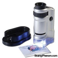 Zoom Microscope With LED 20x and 40x-Loupes and Magnifiers-Lighthouse-StampPhenom