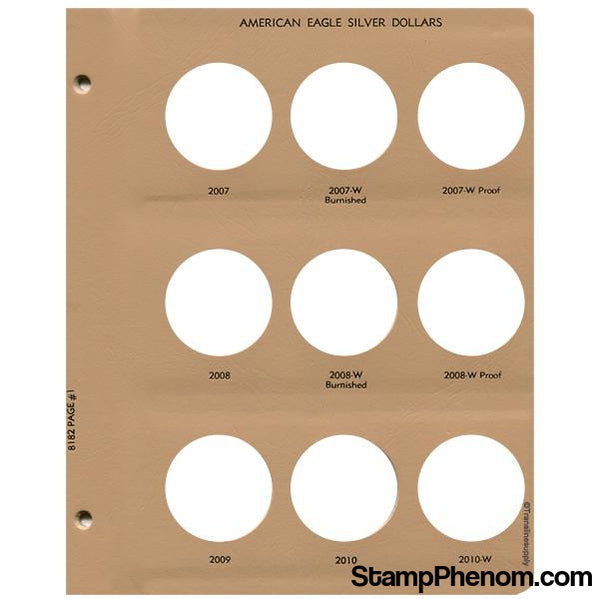 American Eagle Silver Dollars with proof Vol 2 Replacement Page 1-Dansco Coin Albums-Dansco-StampPhenom