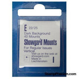22x25mm Showgard Mounts - Pre-cut Singles (Black)