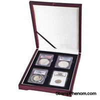 Universal Wood Display Box - 4 Slabs-Display Boxes for Certified Coins-Guardhouse-StampPhenom