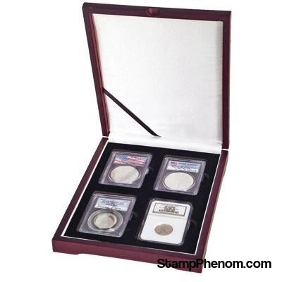 Universal Wood Display Box - 4 Slabs-Display Boxes for Certified Coins-Guardhouse-StampPhenom